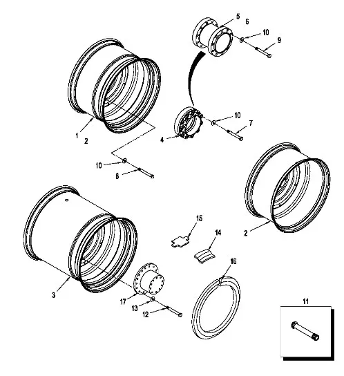 395702A1 - Диск колесн. 23х42 (для шины 710/70R42) моста задн. TGT8./Mg., TJT9./St.